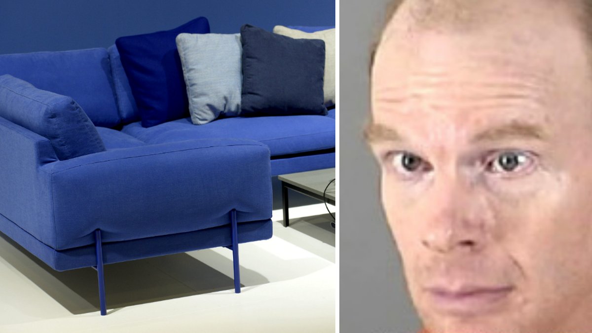Gerard Streator hade sex med en soffa och upptäcktes av en polis.